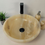 Раковина из оникса Bowl Yellow BO-66077 40*40*15 из натурального камня