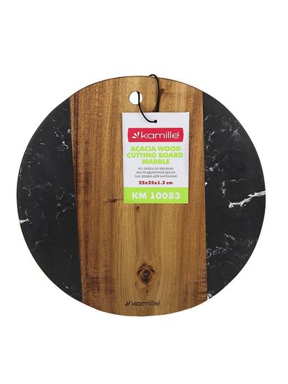 Доска сервировочная из акации и мрамора Kamille KM 10083 (25х1,2 см.)