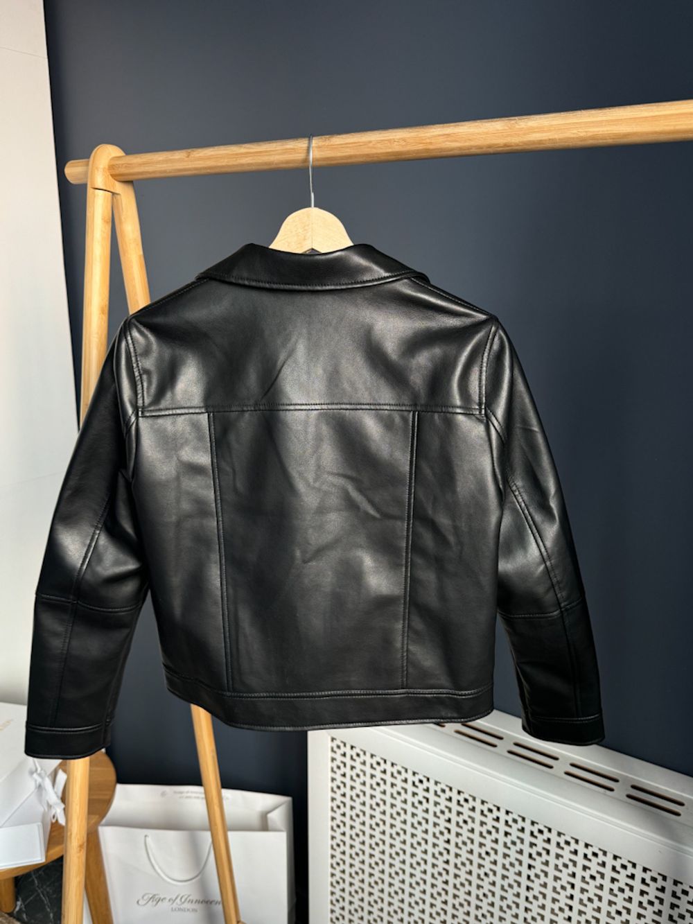 Новая куртка косуха из искусственной кожи Zara, 164