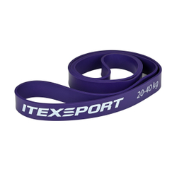 ITEX SPORT резинка для подтягивания на турнике, эспандер ленточный фиолетовый (сопротивление 20-40 кг), оптом