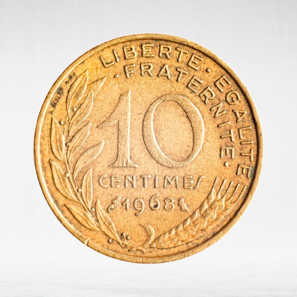 France, 10 Centimes 1968, VF