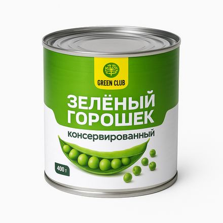 Горошек зеленый Green Club 400 гр