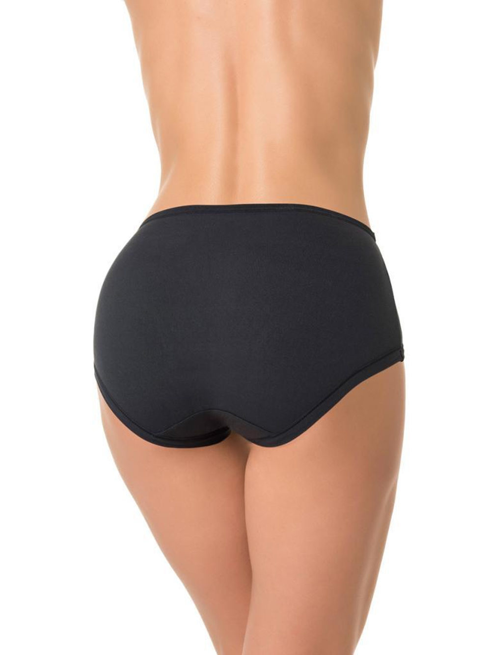 Высокие трусики plus size с кружевной вставкой (Размер: XXL) (Цвет: грязно-розовый)