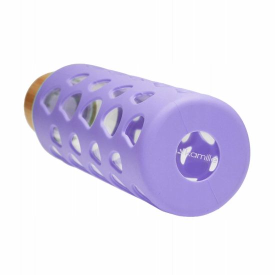 Бутылка для воды 550 мл. Kamille KM 9023 стеклянная в силиконовом чехле