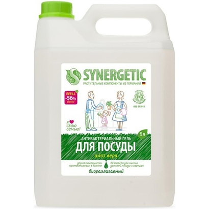 SYNERGETIC для мытья посуды «Алоэ» 5л
