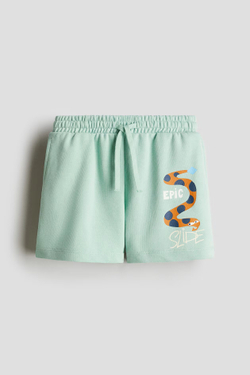 H&M Шорты с принтом, светло-зеленый