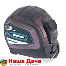 Рулетка &quot;Doppelhaken&quot;, 5 м x 25 мм, двухсторонний зацеп, Нейлон, двусторонняя шкала, автоматическая фиксация Gross