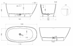 Ванна Salini Sofia S-Stone 102528M 150x75 белая матовая