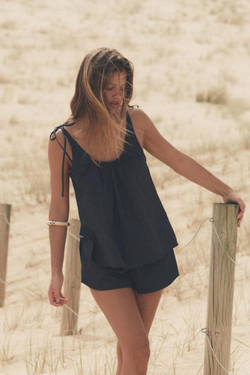 ZARA ТОП ИЗ ПОПЛИНА С ДРАПИРОВКОЙ, СВЕТЛО-НЕФТЯНОЙ