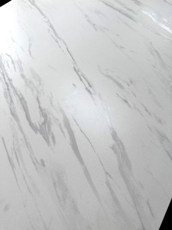 Стол PALERMO 180 KL-99 Белый мрамор матовый, итальянская керамика / черный каркас М-City