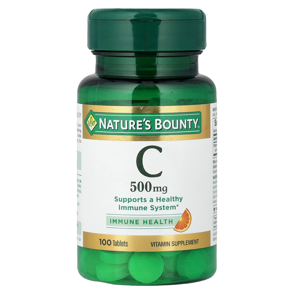 Nature's Bounty, витамин C, 500 мг, 100 таблеток