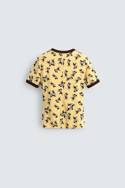 ZARA HARRY LAMBERT X DISNEY ФУТБОЛКА MORTY + FERDY, ЖЕЛТЫЙ