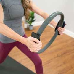 Изотоническое кольцо BALANCED BODY Flex Ring Toner серый, с накладками на ушки