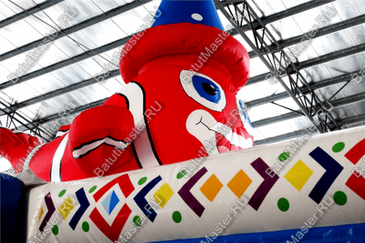 Коммерческий надувной батут "Рыбка-клоун" 5*5*5 м