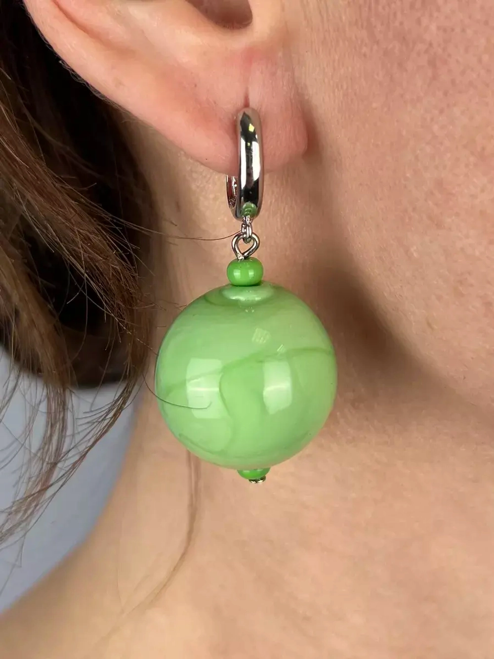 Серьги бижутерия из муранского стекла