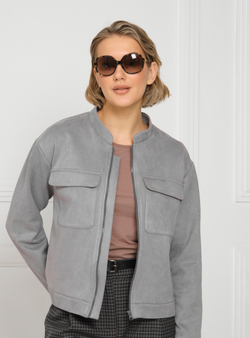 Бомбер женский АЛЕКСА (Светло серый)