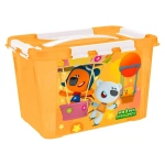 КОНТЕЙНЕР С ДЕКОРОМ МИ-МИ-МИШКИ С ЗАМКАМИ И РУЧКОЙ 290х180ММ, 6,65Л (Оранжевый)