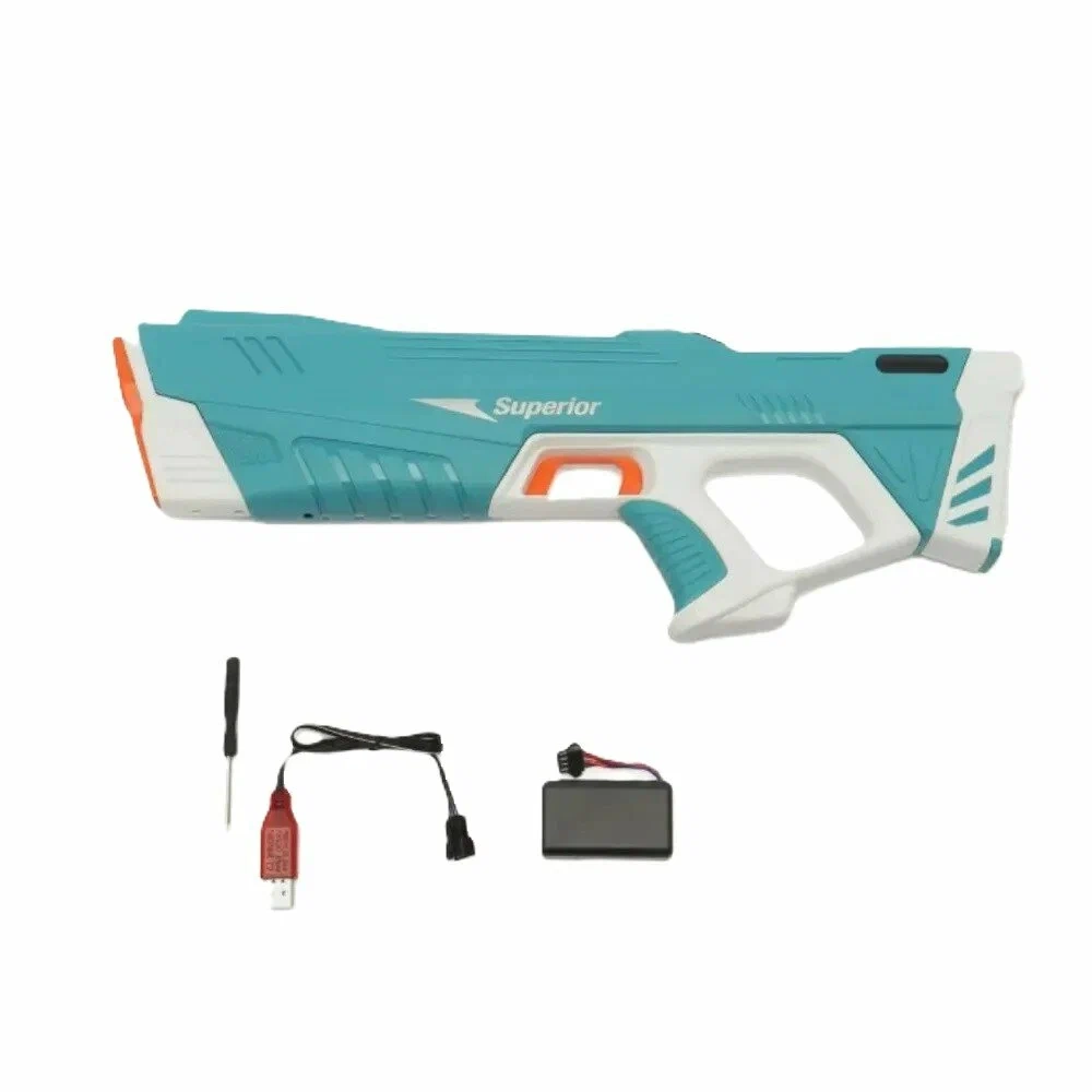 Водяной бластер, стреляет до 10 м, электрический, самозаряжающийся.