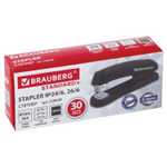 Степлер №24/6 26/6 BRAUBERG "Standard+" до 30 листов черный (2 штуки в упаковке)