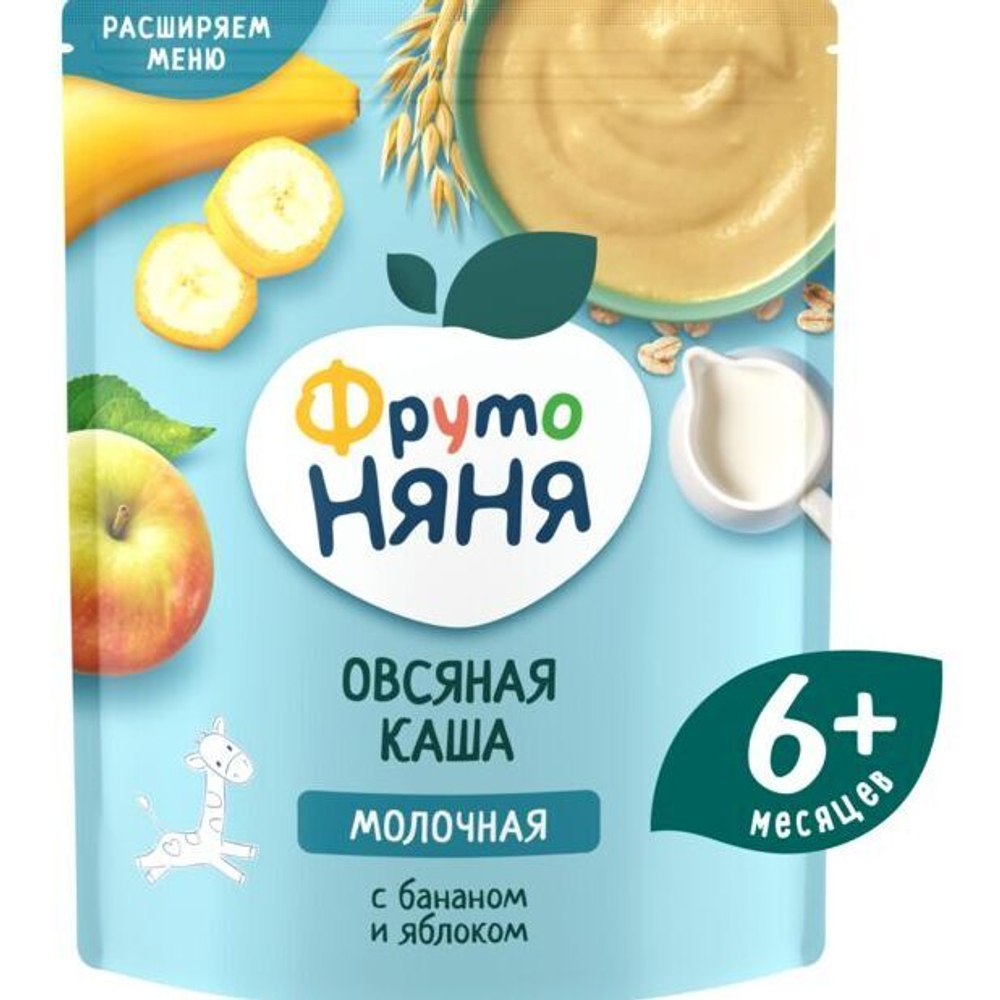 Каша молочная ФрутоНяня Овсяная Яблоко, банан (200 г)
