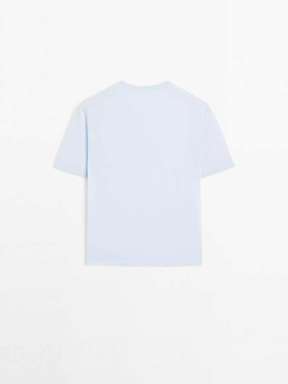 Massimo Dutti Свитер из смесовой шерсти, небесно-голубой