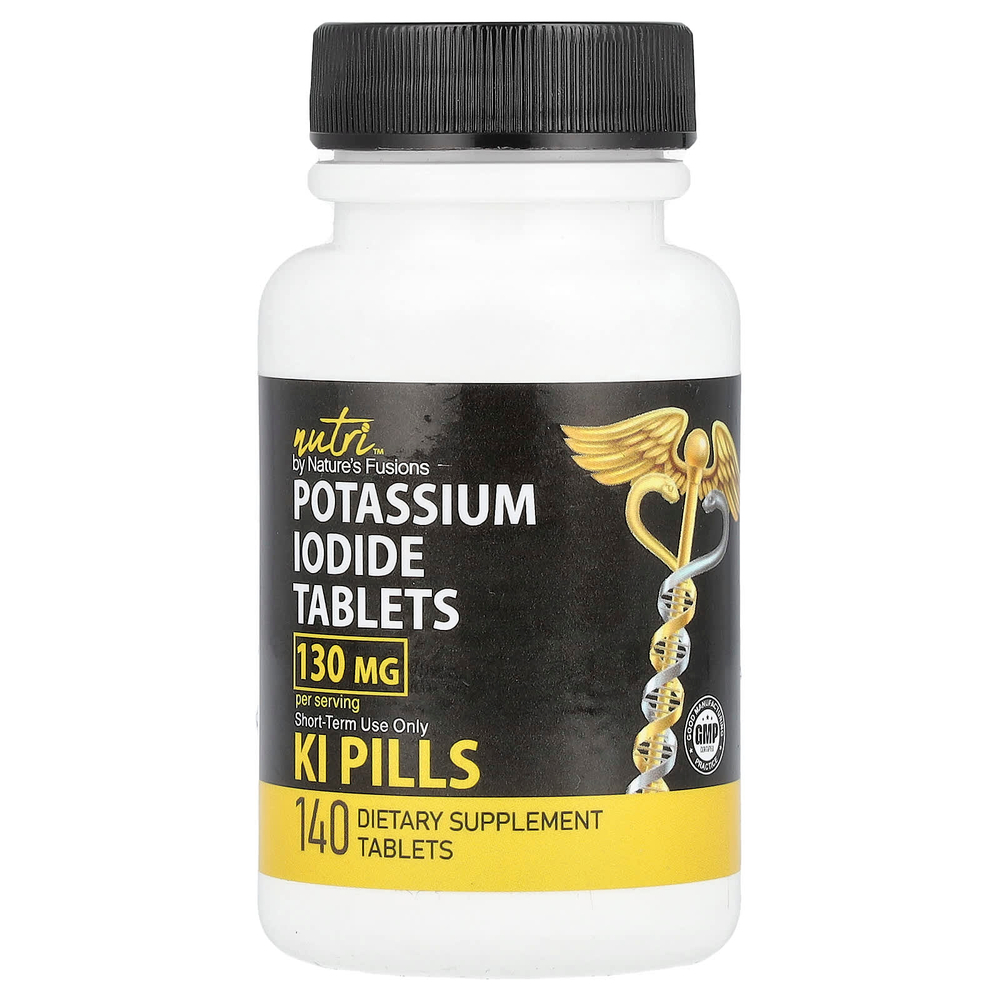 Nutri, Таблетки йодида калия, 140 таблеток (65 мг в каждой таблетке)