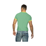 Зеленая мужская футболка с черепом, змеёй и надписью (Размер: M) (Цвет: зеленый)