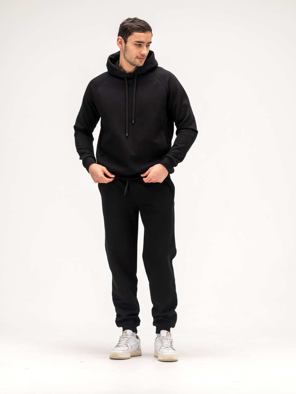 Костюм мужской спортивный теплый. Черный