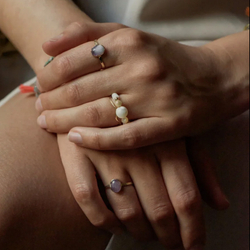 кольцо с аметистом