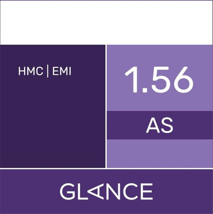 Линза для очков Glance 1.56 AS HMC/EMI