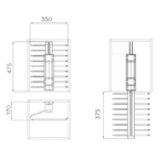 Выкатная вешалка СЕРИЯ B (Морская волна)