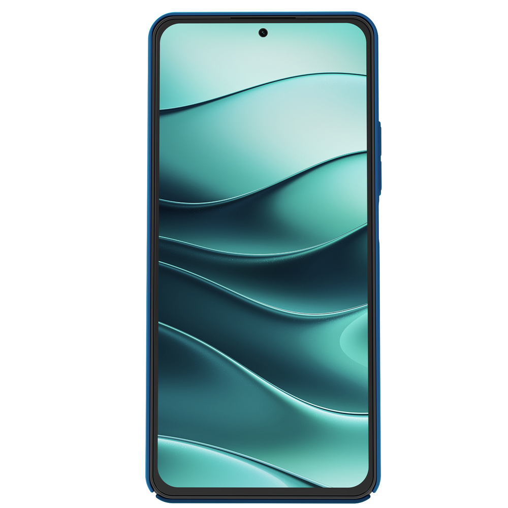 Тонкий жесткий чехол синего цвета (Peacock Blue) от Nillkin для Xiaomi Redmi Note 14 5G, серия Super Frosted Shield