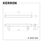 Ручка-рейлинг 160 мм, d10 матовый черный