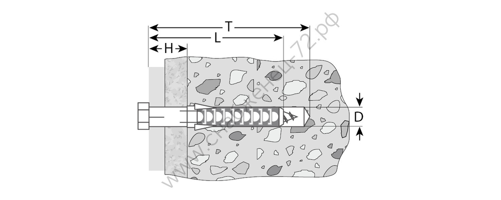 ЗУБР 10 x 115 мм, фасадный дюбель нейлон/цинк, 50 шт (4-301475-10-115)