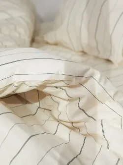 Наволочка комплект 2шт перкаль Сказка "Полоски Эко" 40х40 см на молнии