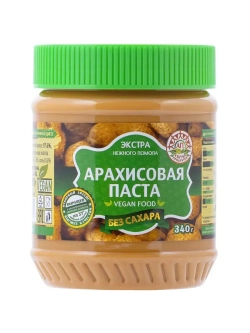 Арахисовая паста Экстра без сахара Азбука продуктов 340 г