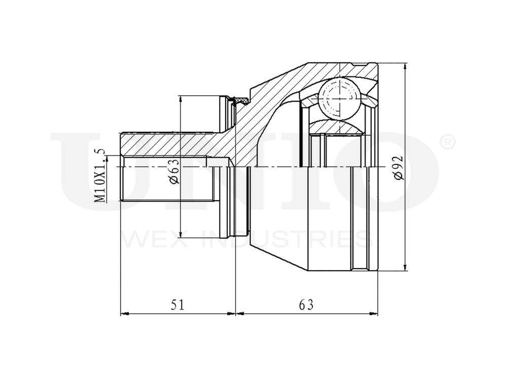 ШРУС внешний UNIO CVJ-20222