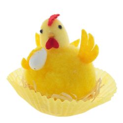 GAEM Фигурка декоративная "Цыпленок в гнезде", L6 W6 H7 см, 2в.