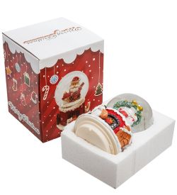 PM-56 Шар со снегом муз. с подсветкой «Привет от Санты»