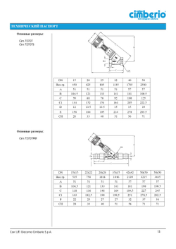 Клапан балансировочный ручной латунь 727ОТ Ду 15 Rp1/2" Ру20 Тмакс120 оС ВР Kvs3.91м3/ч без ниппелей Cimberio CIM 727OT 12