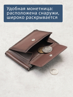 700 R - Зажим для купюр с монетником на кнопке и RFID защитой