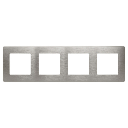 Рамка для розеток и выключателей ЭРА Серия 12 12-5104-16 на 4 поста, Сатин, титан