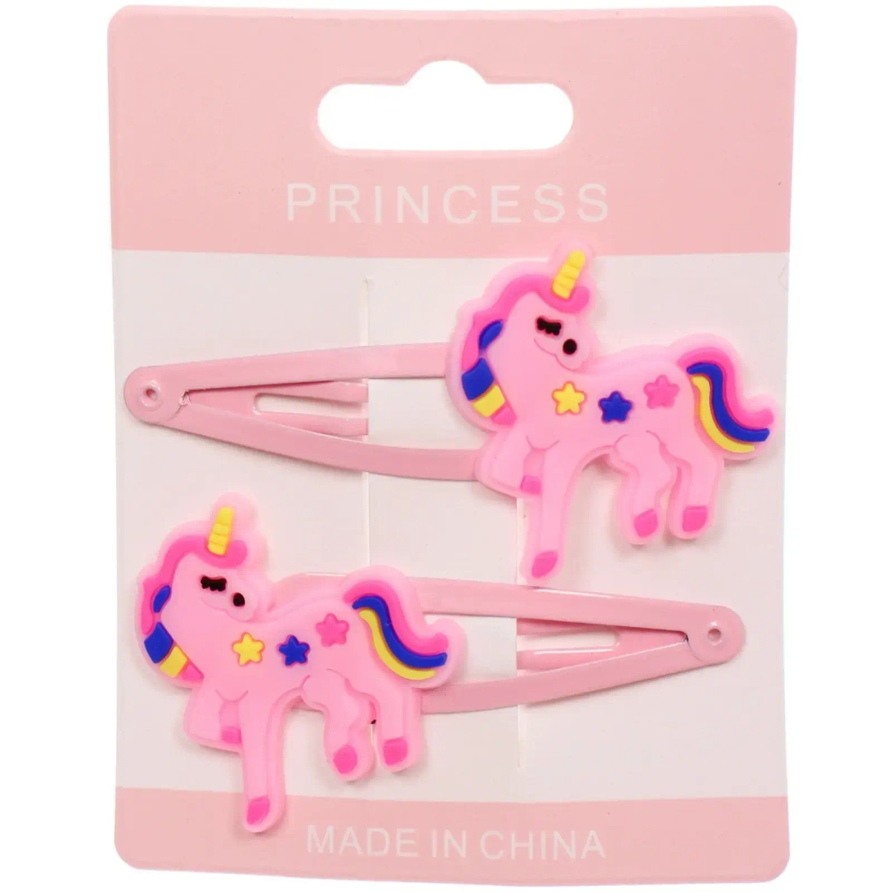 Зажимы для волос детские 2шт «ФРАТТИ БУМ», единорожки, 5.5*1см