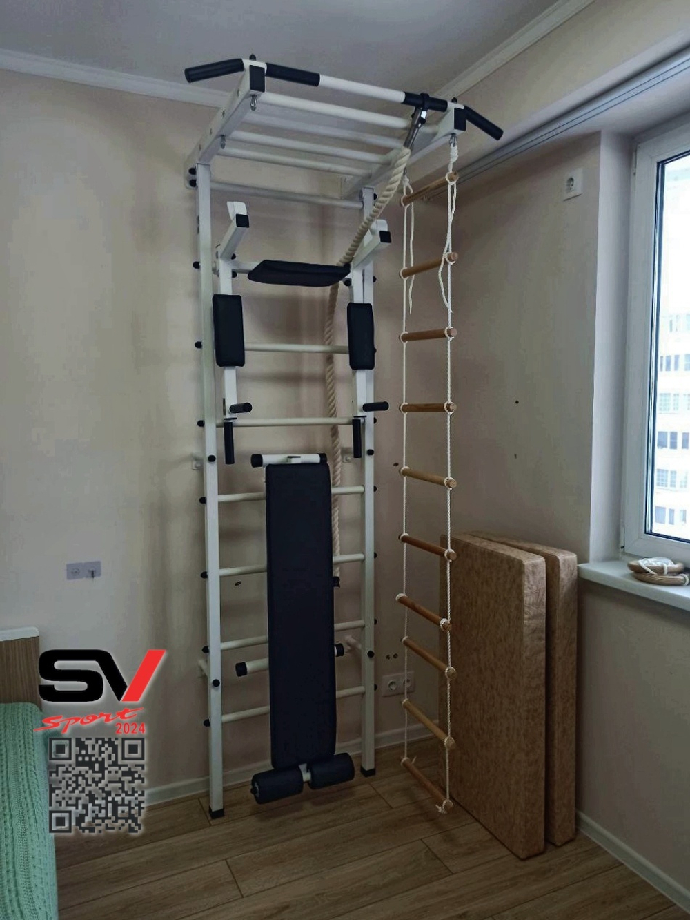 Монтаж шведской стенки Sv Sport в пеноблочные, газоблочные стены