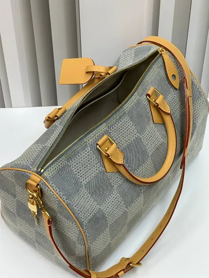 Сумка Louis Vuitton Speedy с плечевым ремнём синий