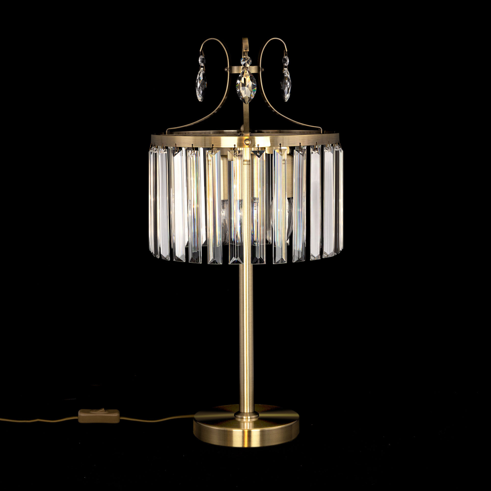 Citilux Инга CL335833 Настольная лампа хрустальная Бронза