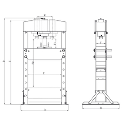 Пресс гаражный электрогидравлический на 50 тонн, SD0881, СТАНКОИМПОРТ