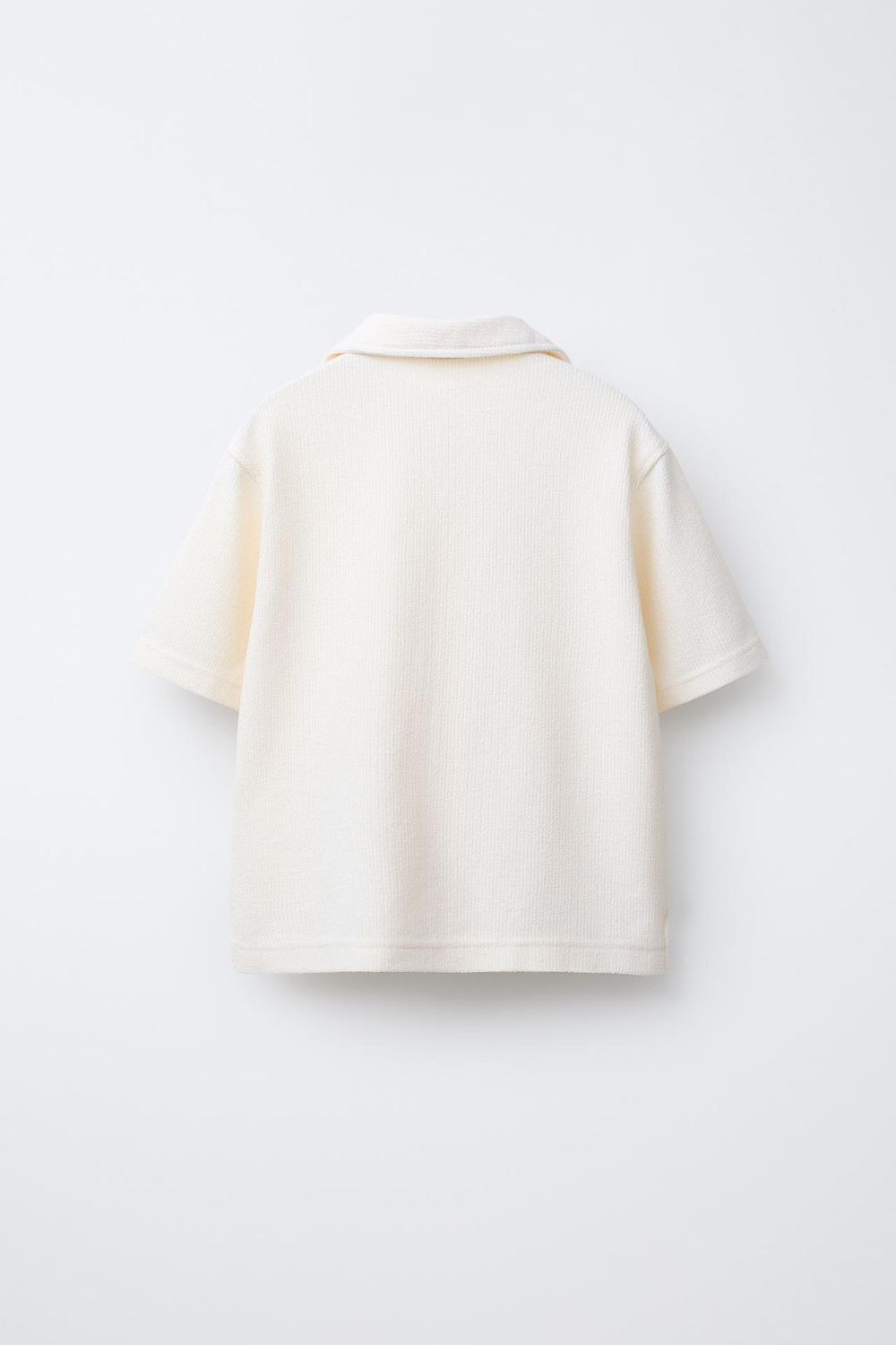 ZARA РУБАШКА В СТИЛЕ РУСТИК, ЭКРЮ