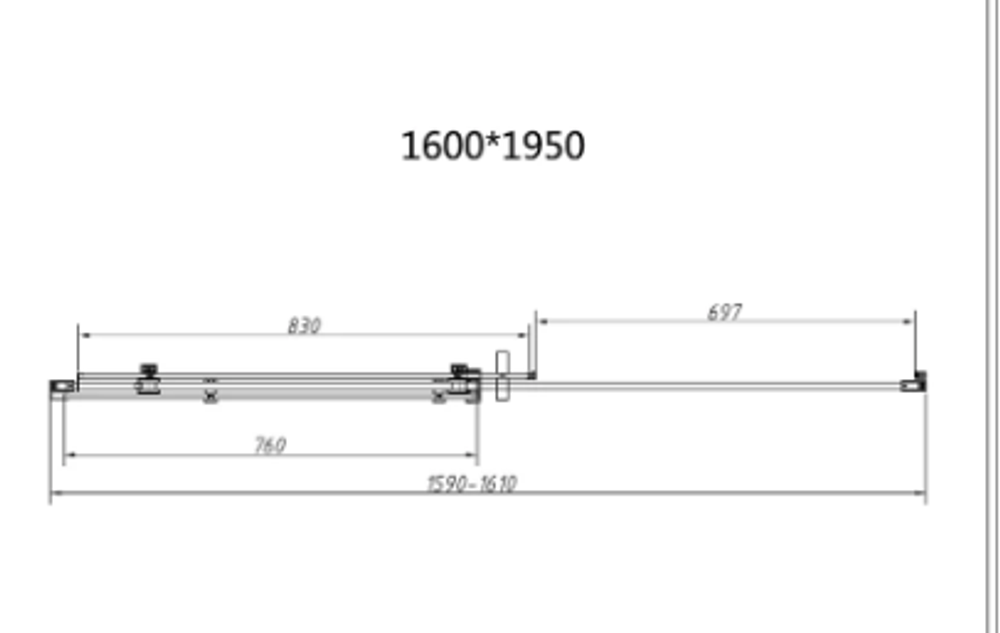 Душевой уголок Como-N VSR-4CN9016CGB, 1600*900, черный, стекло тонированное, , шт