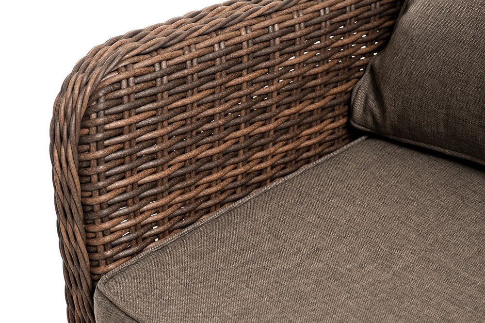 "Прованс" диван из искусственного ротанга трехместный, цвет коричневый